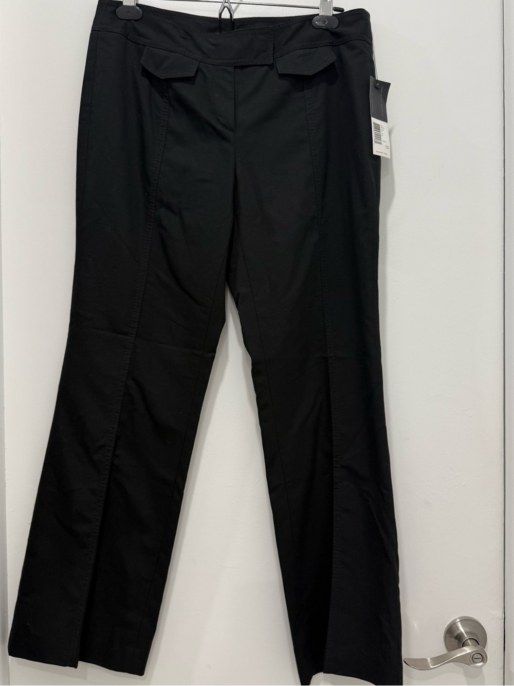 Kenneth Cole Black Straight-Leg Dress Pants